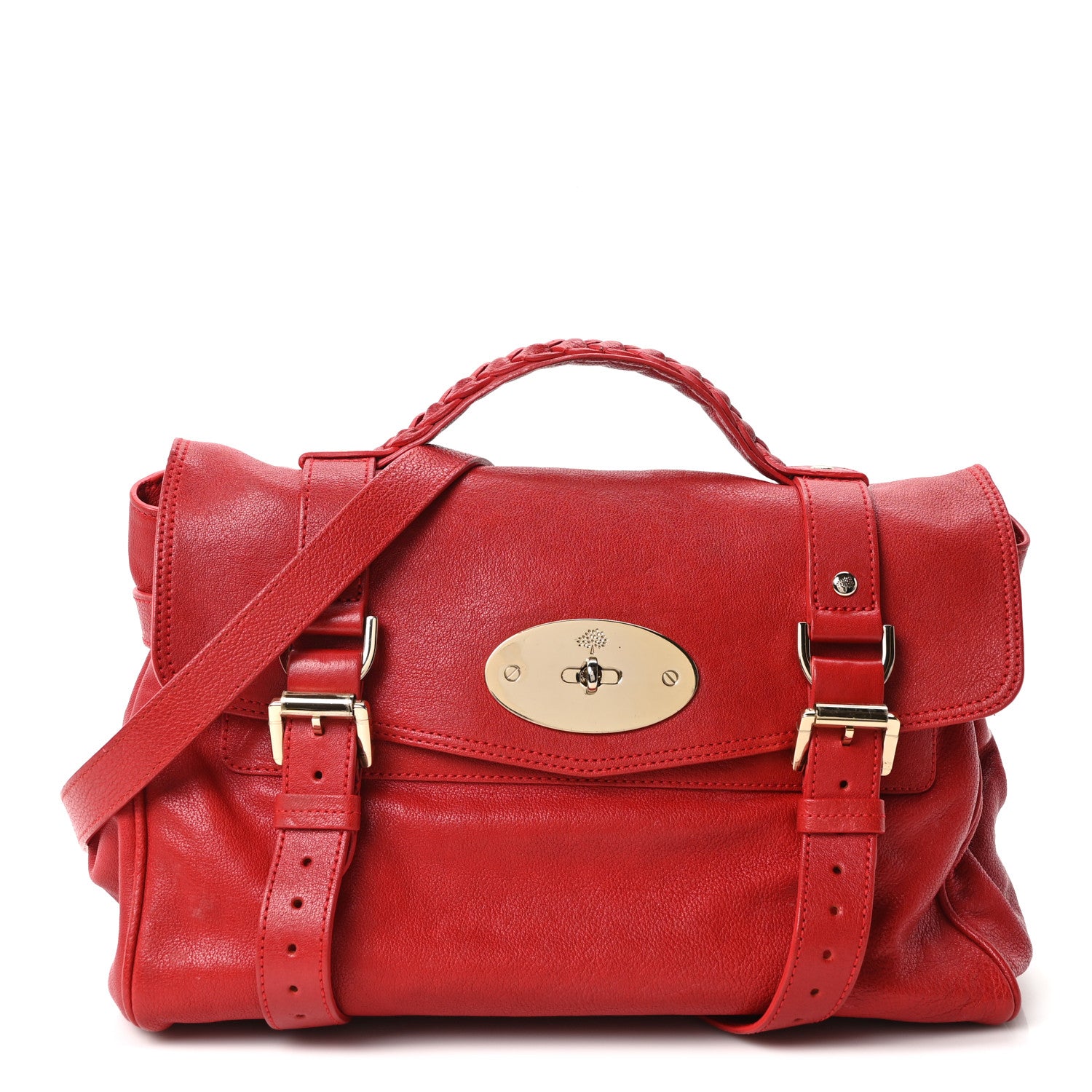 Mulberry Glossy Goatskin Medium Alexa Poppy Red 1 of 11