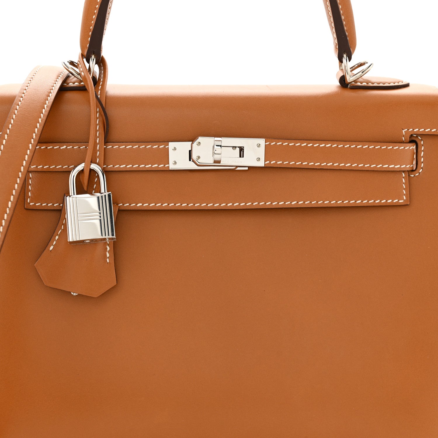 Hermes Veau Butler Kelly Sellier 25 Natural Sable 8 of 13