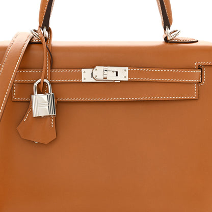 Hermes Veau Butler Kelly Sellier 25 Natural Sable 8 of 13