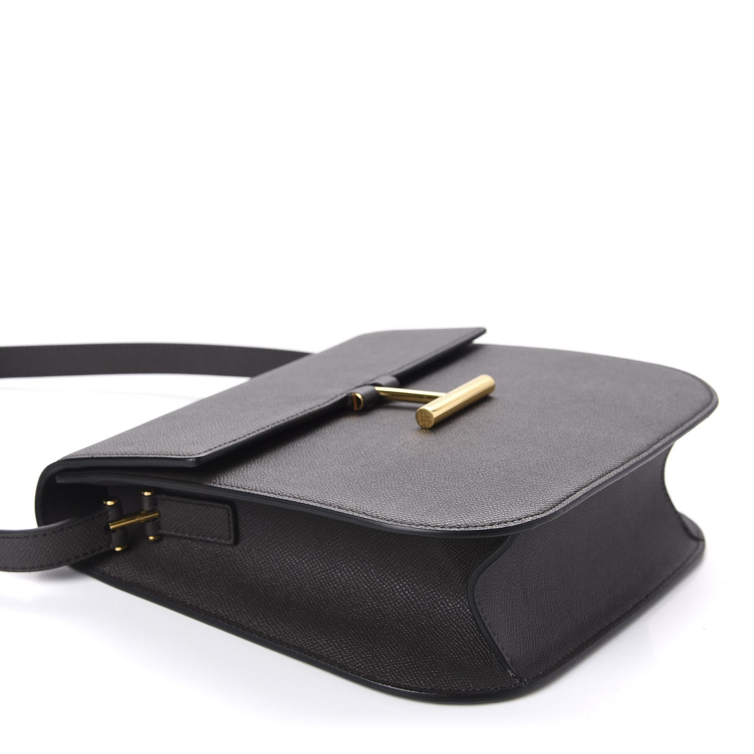 Tom Ford Calfskin Large T Clasp Tara Crossbody Bag Grey 4 of 9