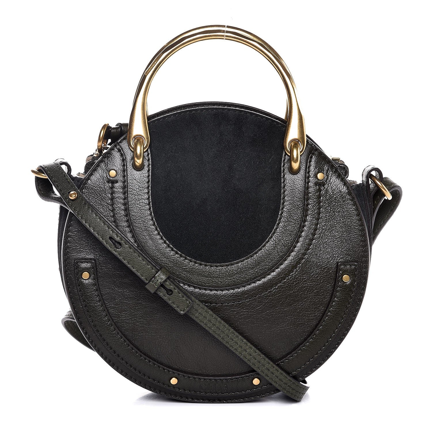 Chloe Calfskin Suede Small Pixie Bag Intense Green 1 of 8