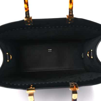 Fendi Vitello King Plexiglass Medium Fendi Sunshine Shopper Tote Black 5 of 18
