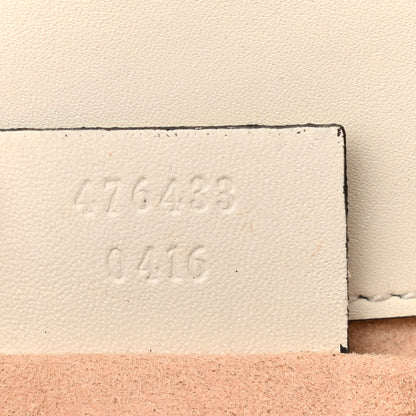 Gucci Calfskin Matelasse Super Mini GG Marmont Shoulder Bag White 7 of 10