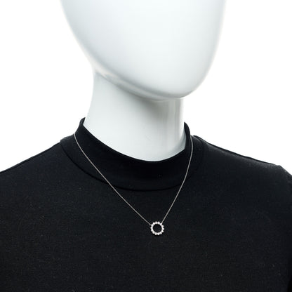 Tiffany Platinum Diamond Small Open Circle Pendant Necklace 2 of 6