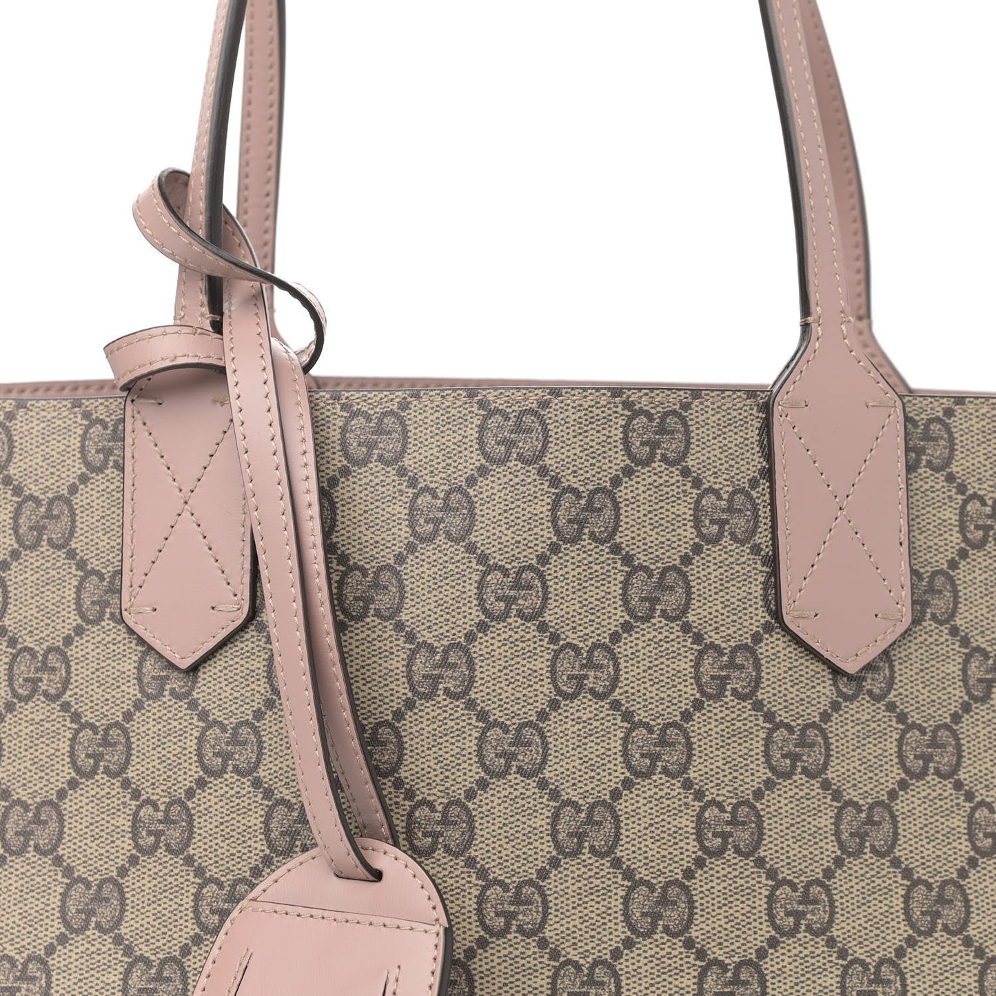Textured Calfskin Monogram Small Reversible GG Tote Dark Cipria