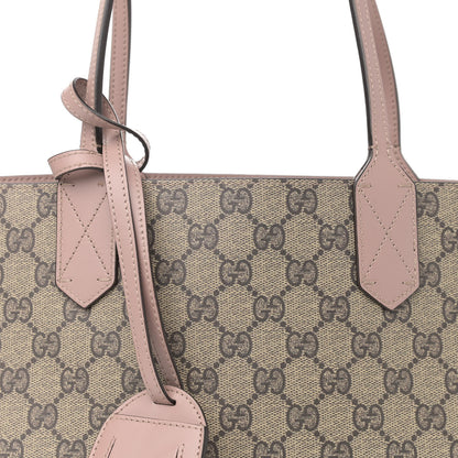 Gucci Textured Calfskin Monogram Small Reversible GG Tote Dark Cipria 10 of 16