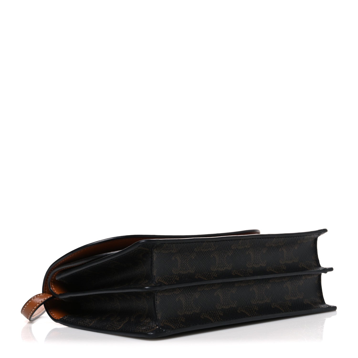 Celine Triomphe Canvas Lambskin Wallet On Strap Tan 3 of 10