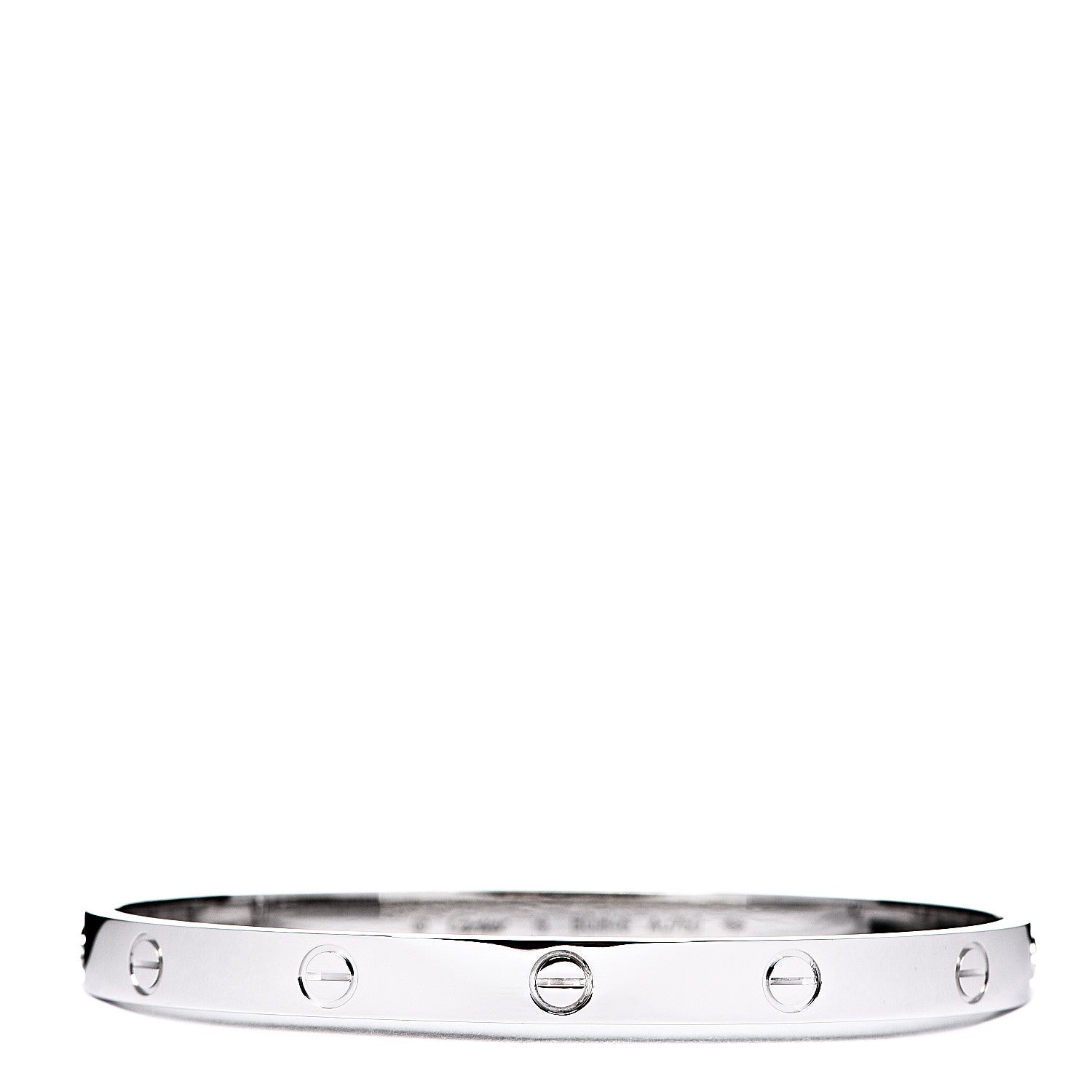 Cartier 18K White Gold LOVE Bracelet 19 1 of 6
