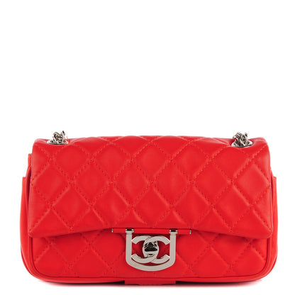 Chanel Lambskin Quilted Medium Icons Secret Label Flap Coral 1 of 8