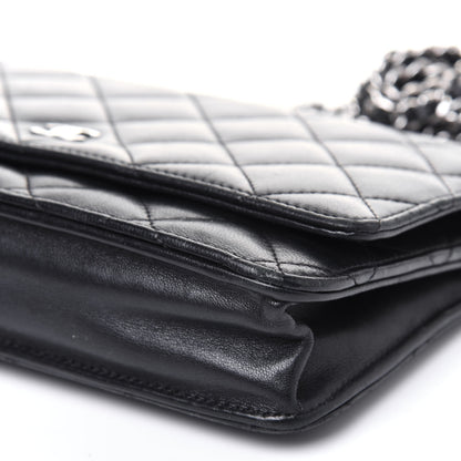 Chanel Lambskin Quilted Wallet On Chain WOC Black 13 of 19