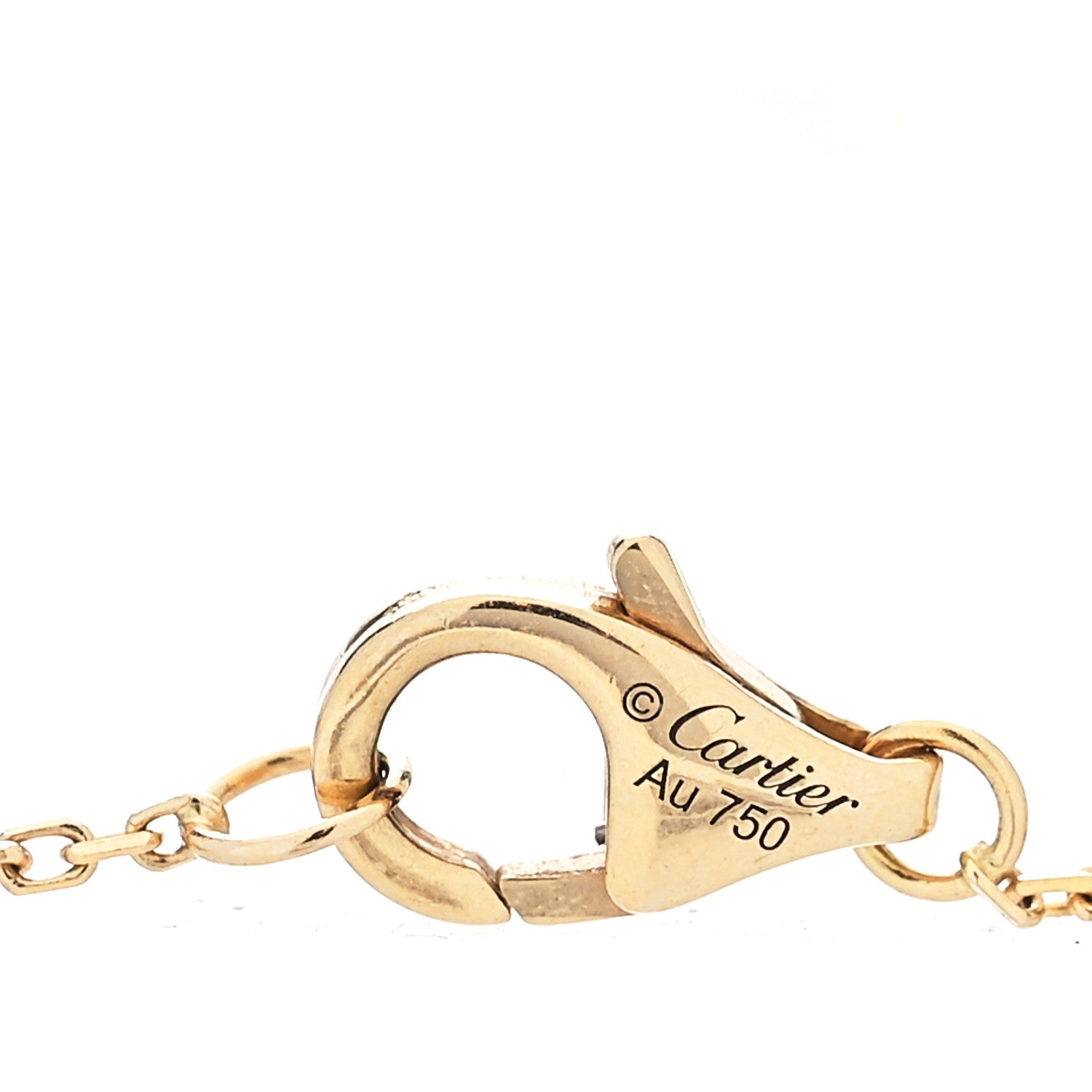 Cartier 18K Yellow Gold Diamond Mother of Pearl XS Amulette de Cartier Pendant Necklace 4 of 5