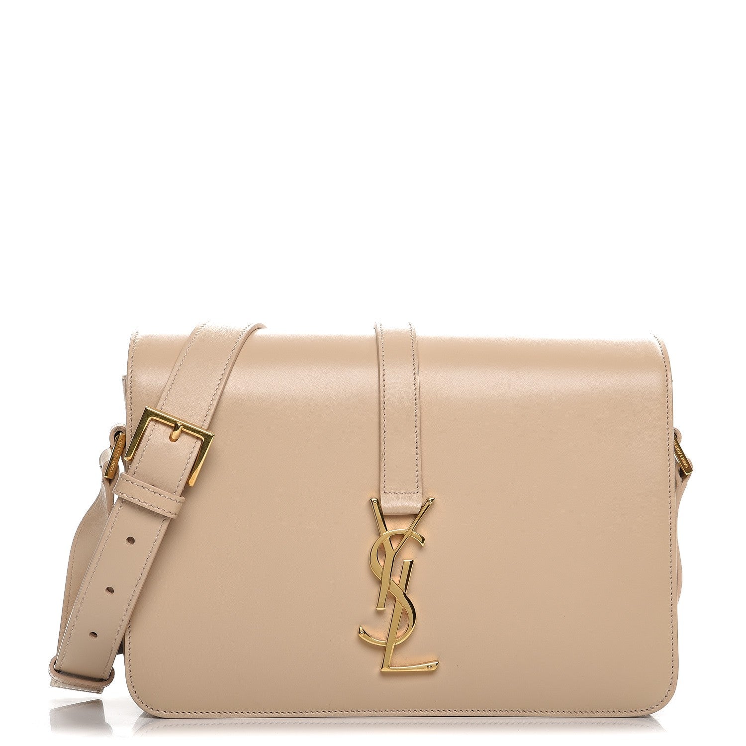 Saint Laurent Smooth Calfskin Medium Classic Monogram Universite Bag Cream 1 of 9