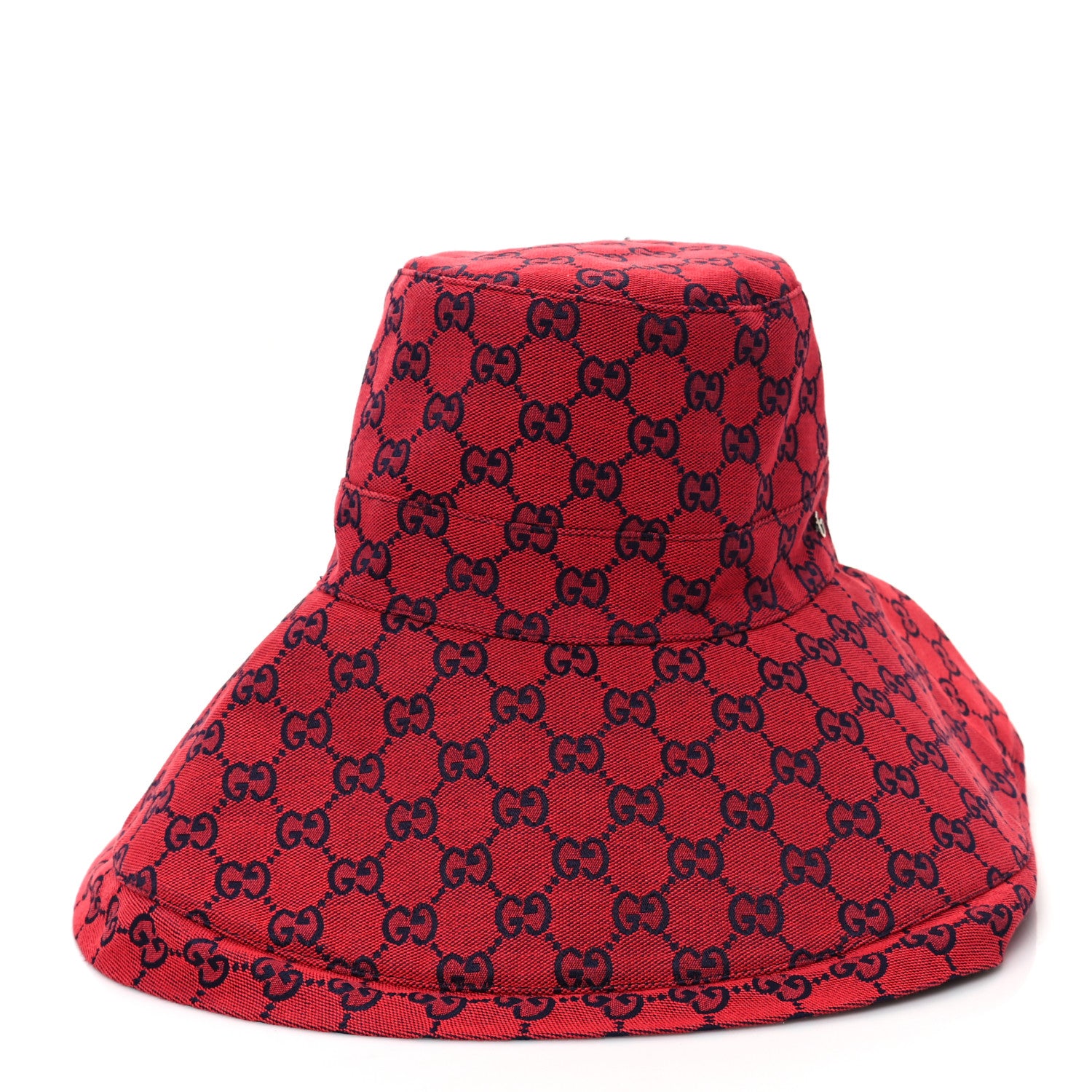 Gucci Monogram Wide Brim Hat L Red Blue 6 of 9