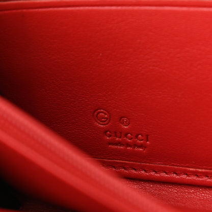 Gucci Guccissima Vitello Tender Zip Around Wallet Sporting Red 7 of 15