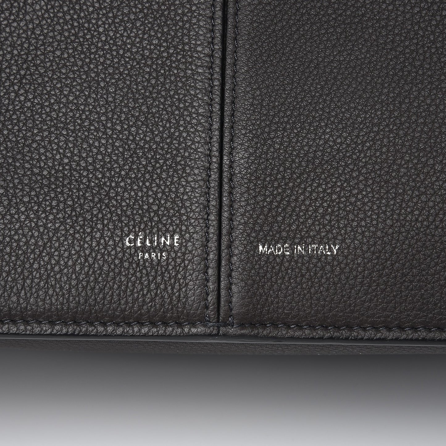 Baby Grained Calfskin Small Tri-Fold Bag Anthracite