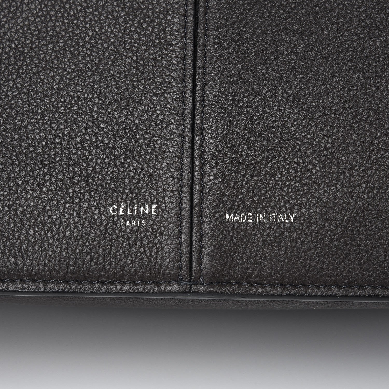 Celine Baby Grained Calfskin Small Tri-Fold Bag Anthracite 6 of 14