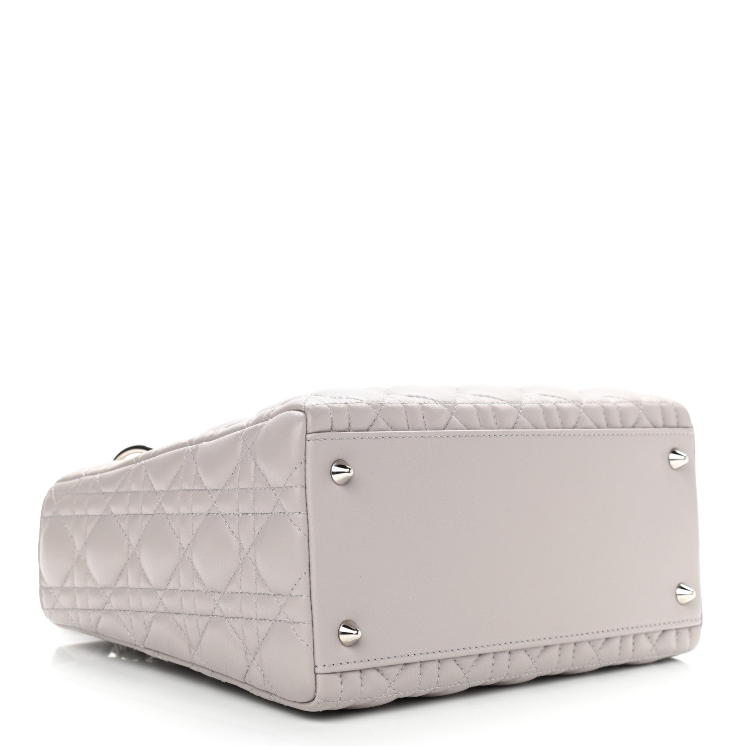 Christian Dior Lambskin Cannage Medium Lady Dior Grey 4 of 10