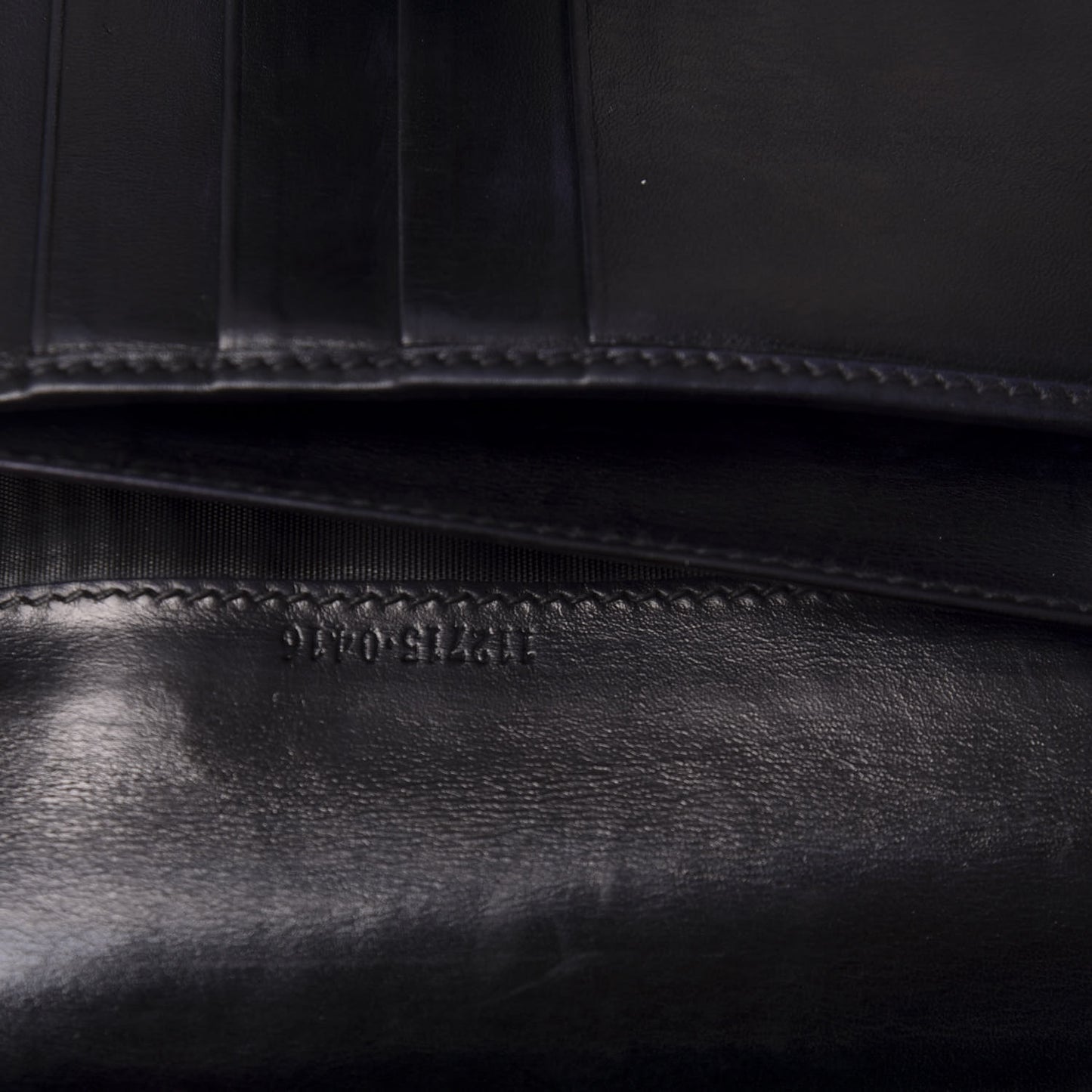 Guccissima Margaux Calfskin Metal Bar Continental Flap Wallet Black