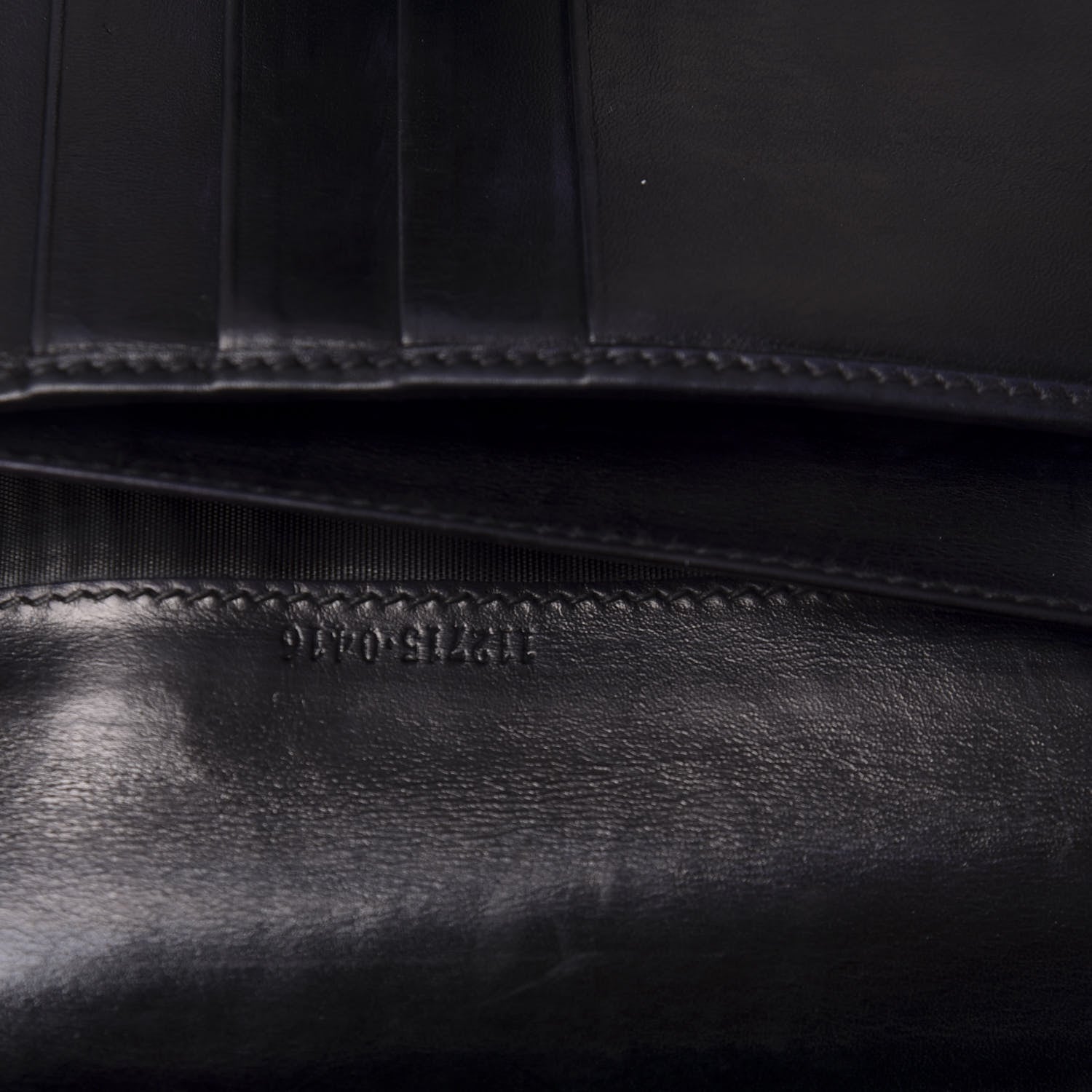 Gucci Guccissima Margaux Calfskin Metal Bar Continental Flap Wallet Black 7 of 7