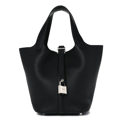 Hermes Taurillon Clemence Picotin Lock 18 PM Black 1 of 10
