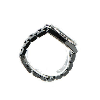 Chanel Stainless Steel Ceramic Diamond 38mm J12 Automatic Watch Black 4 of 8