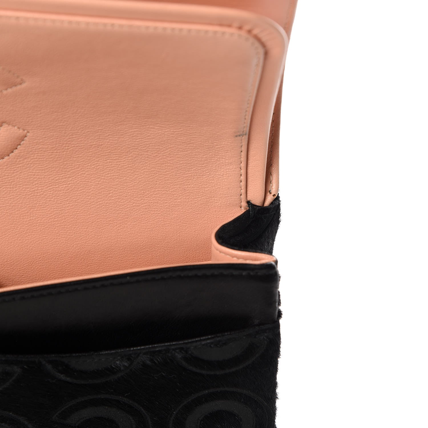 Chanel Pony Hair Medium CocoDouble Flap Black Rose 12 of 13