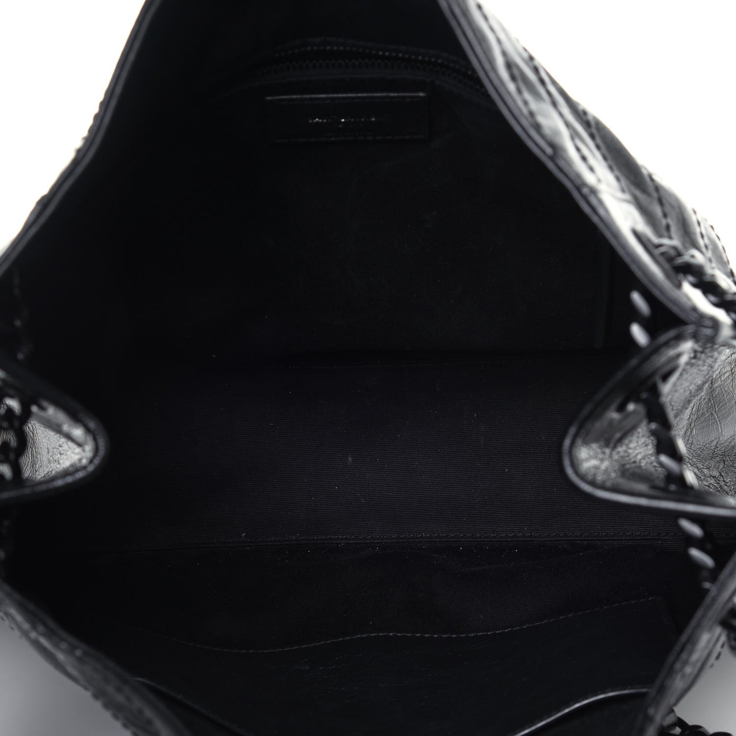 Saint Laurent Crinkled Calfskin Matelasse Monogram Medium Niki Shopper Tote Black 8 of 22