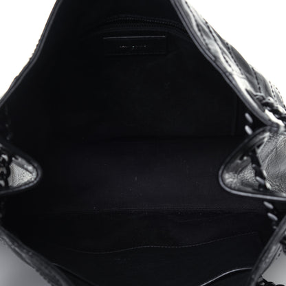 Saint Laurent Crinkled Calfskin Matelasse Monogram Medium Niki Shopper Tote Black 8 of 22
