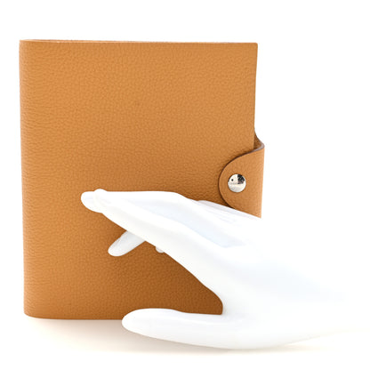 Hermes Taurillon Clemence Ulysse PM Notebook Cover Natural Sable 2 of 8