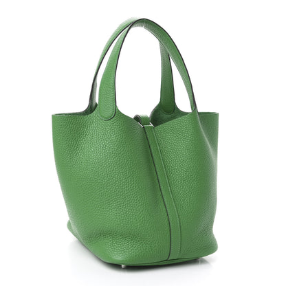 Hermes Taurillon Clemence Picotin Lock 22 MM Bamboo 3 of 11