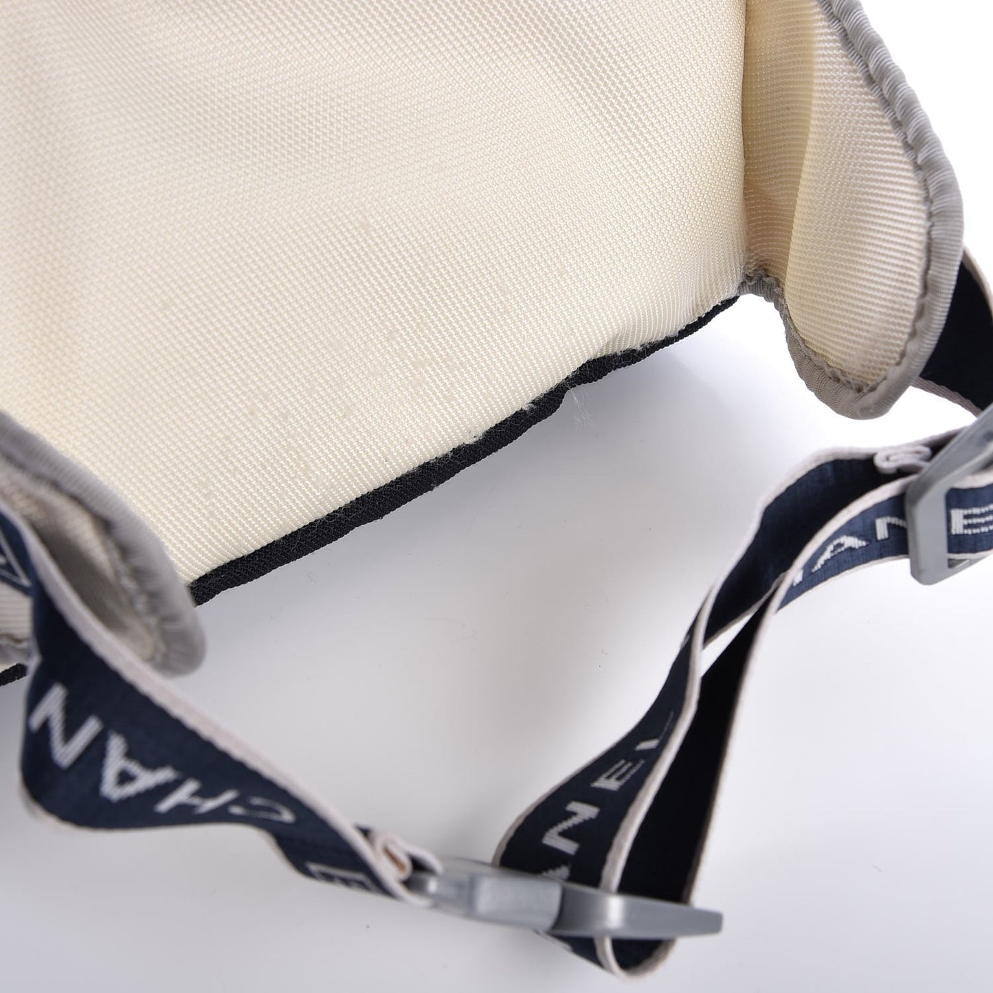 Nylon Mesh Sport Belt Bag Navy White