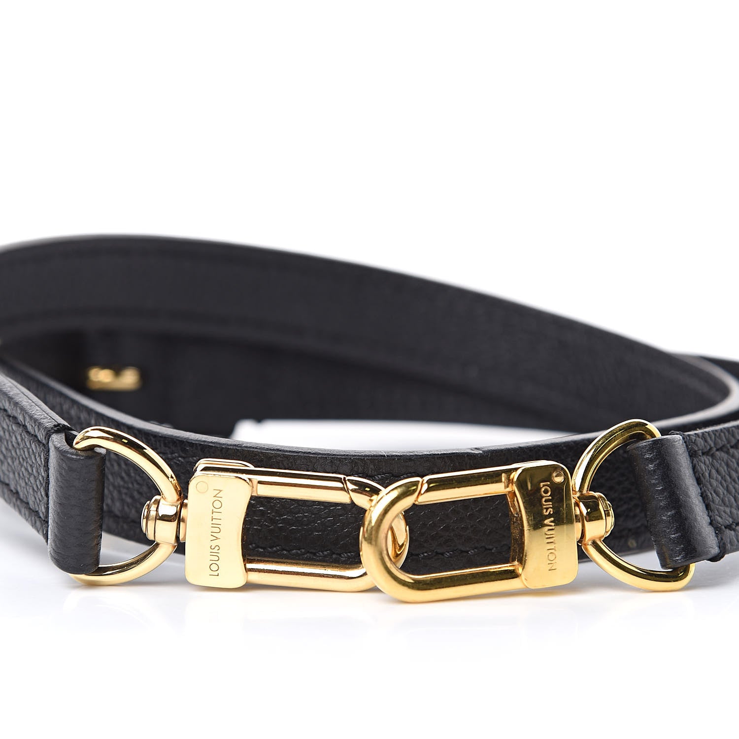 Louis Vuitton Calfskin Adjustable Shoulder Strap Black 3 of 4