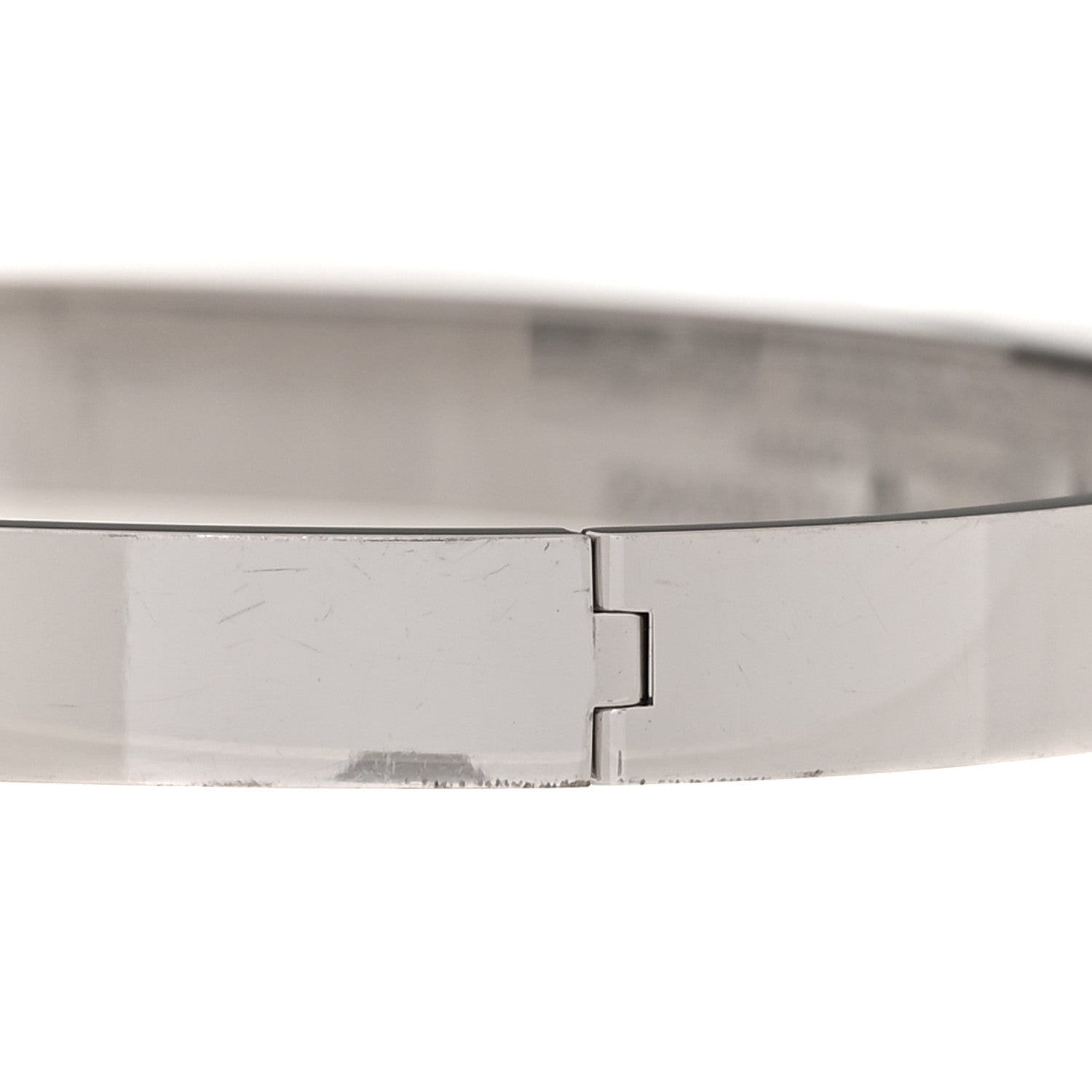 Hermes 18K White Gold Diamond PM Kelly Pave Bracelet ST 4 of 5