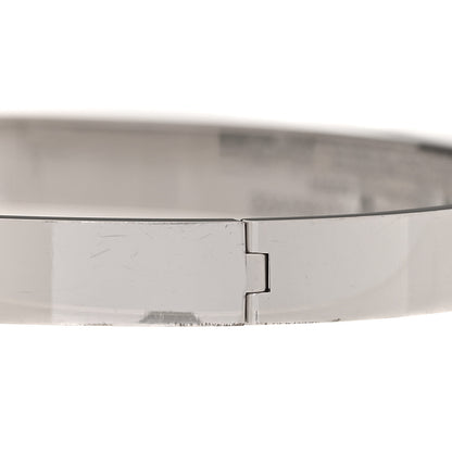 Hermes 18K White Gold Diamond PM Kelly Pave Bracelet ST 4 of 5