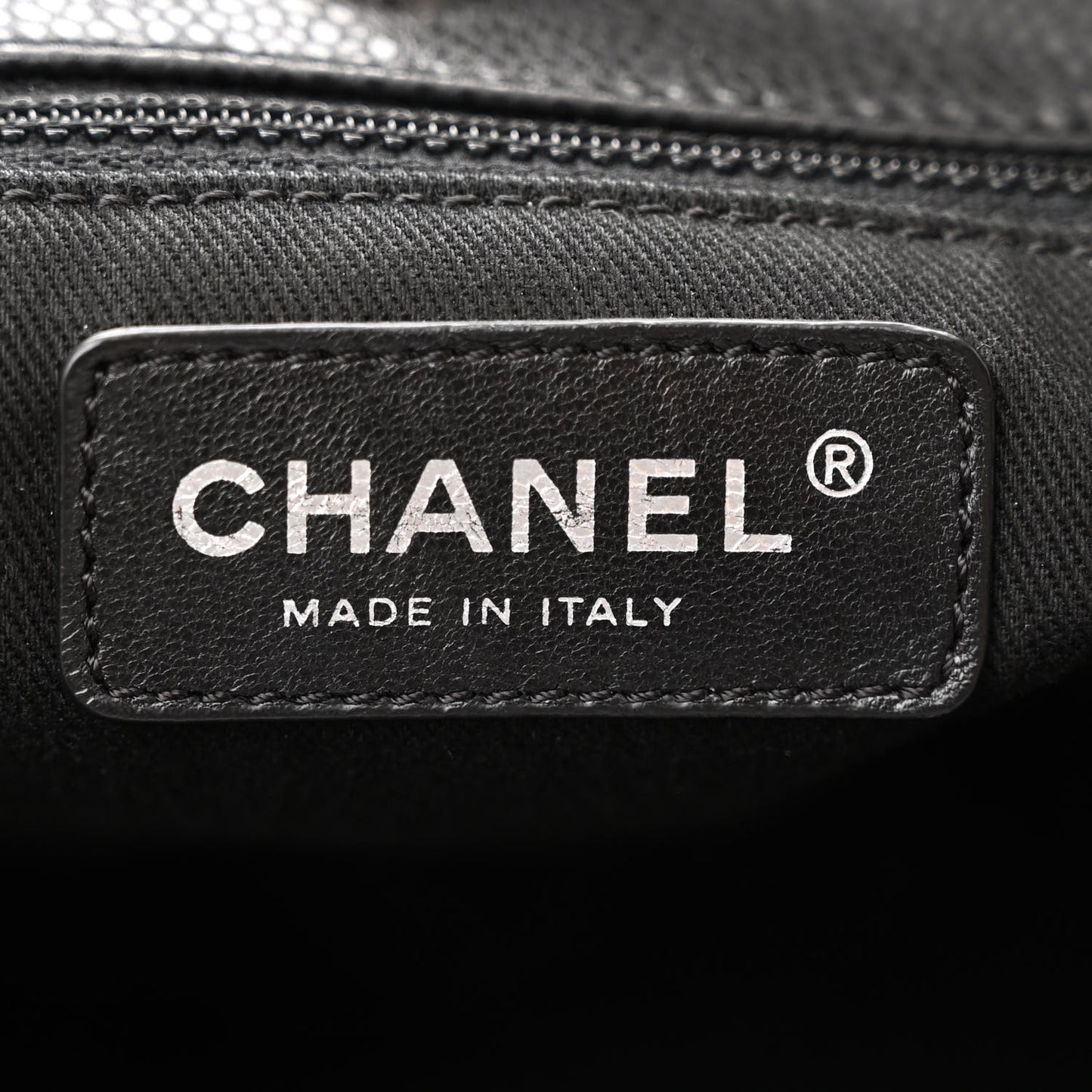 Caviar Stitched Timeless CC Soft Tote Black