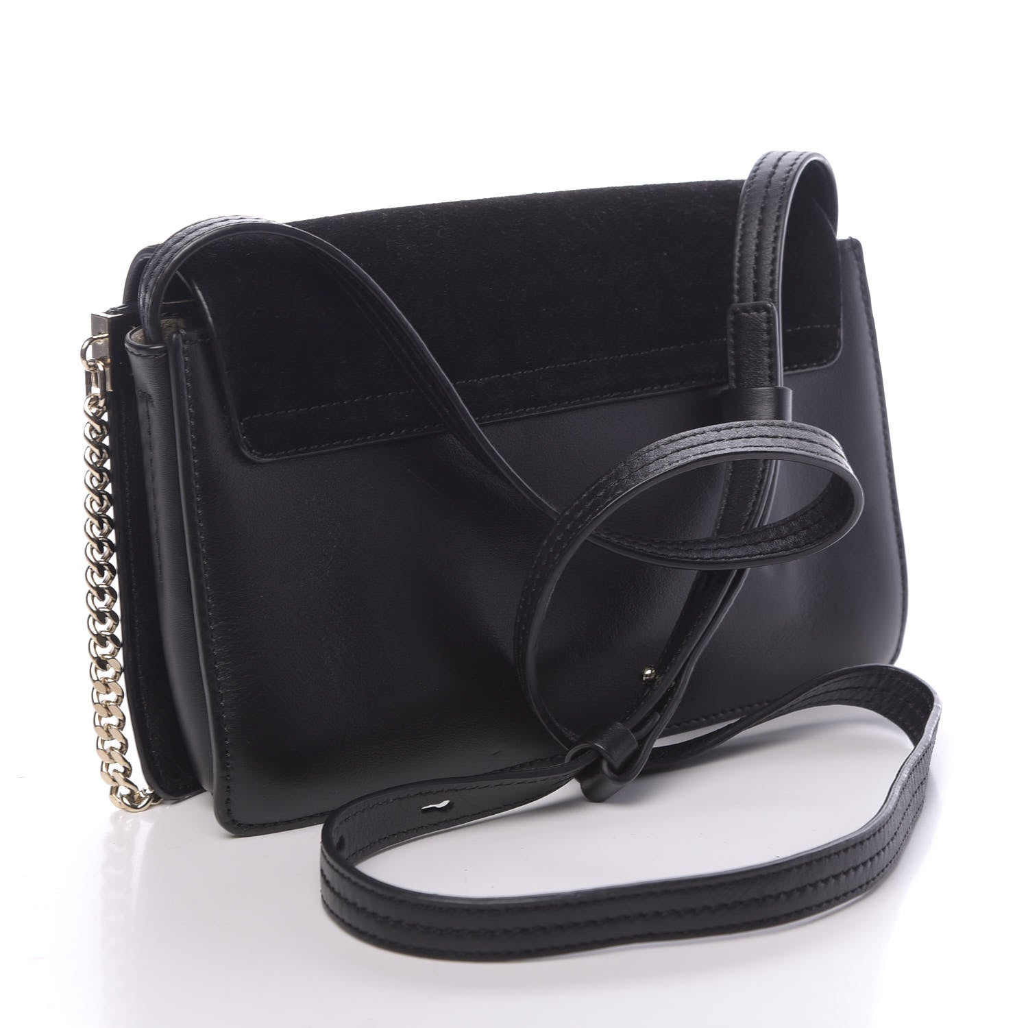 Chloe Suede Calfskin Small Faye Shoulder Bag Black 3 of 12