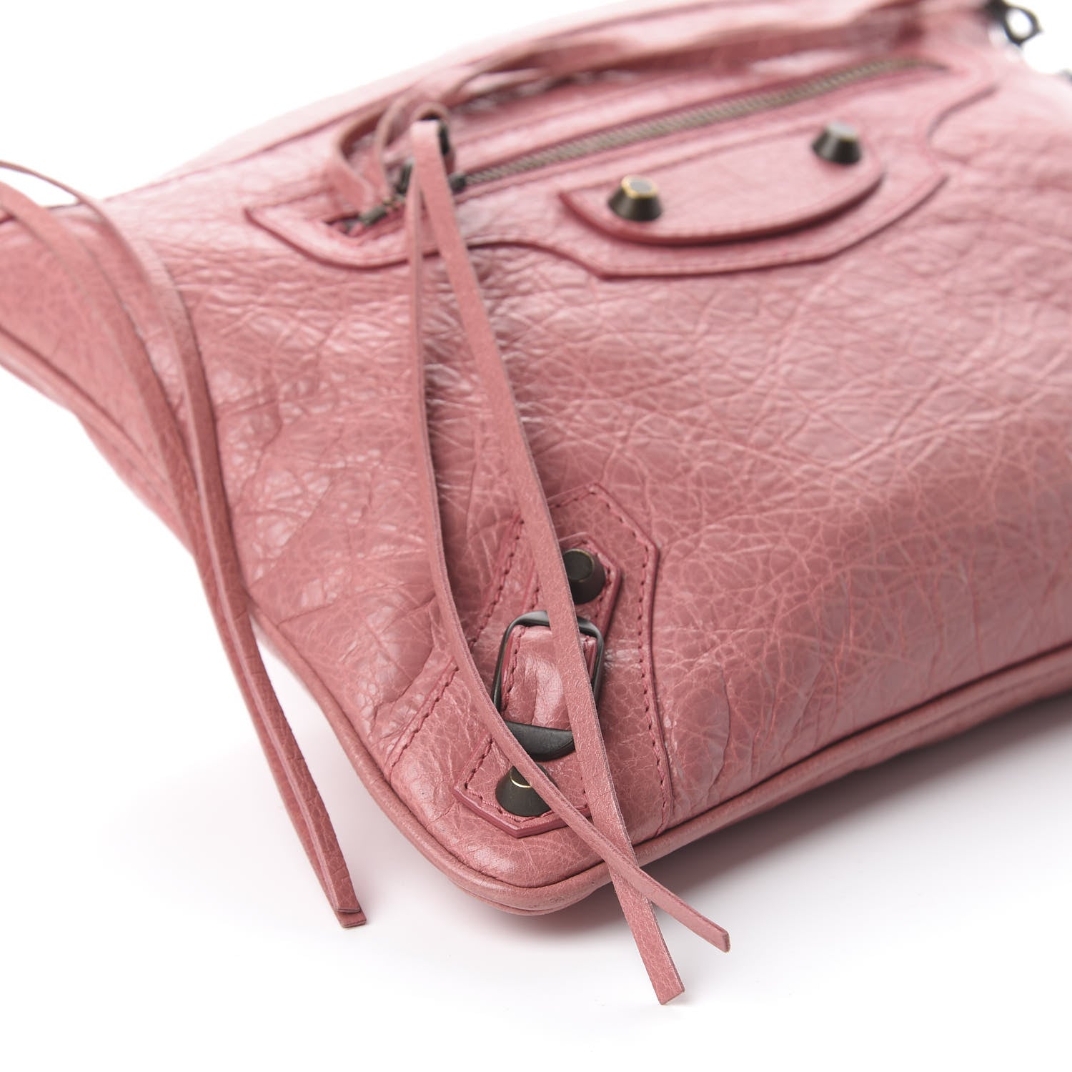 Balenciaga Agneau Classic Hardware Flat Handle Clutch Rose Bonbon 6 of 7