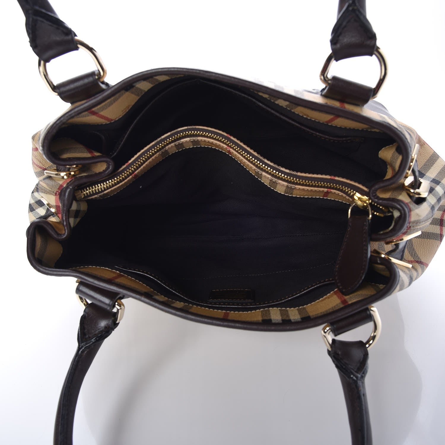 Burberry Haymarket Check Large Tote Chocolate 5 of 11