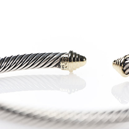 David Yurman Sterling Silver 14K Yellow Gold 5mm Cable Classics Bracelet 3 of 3