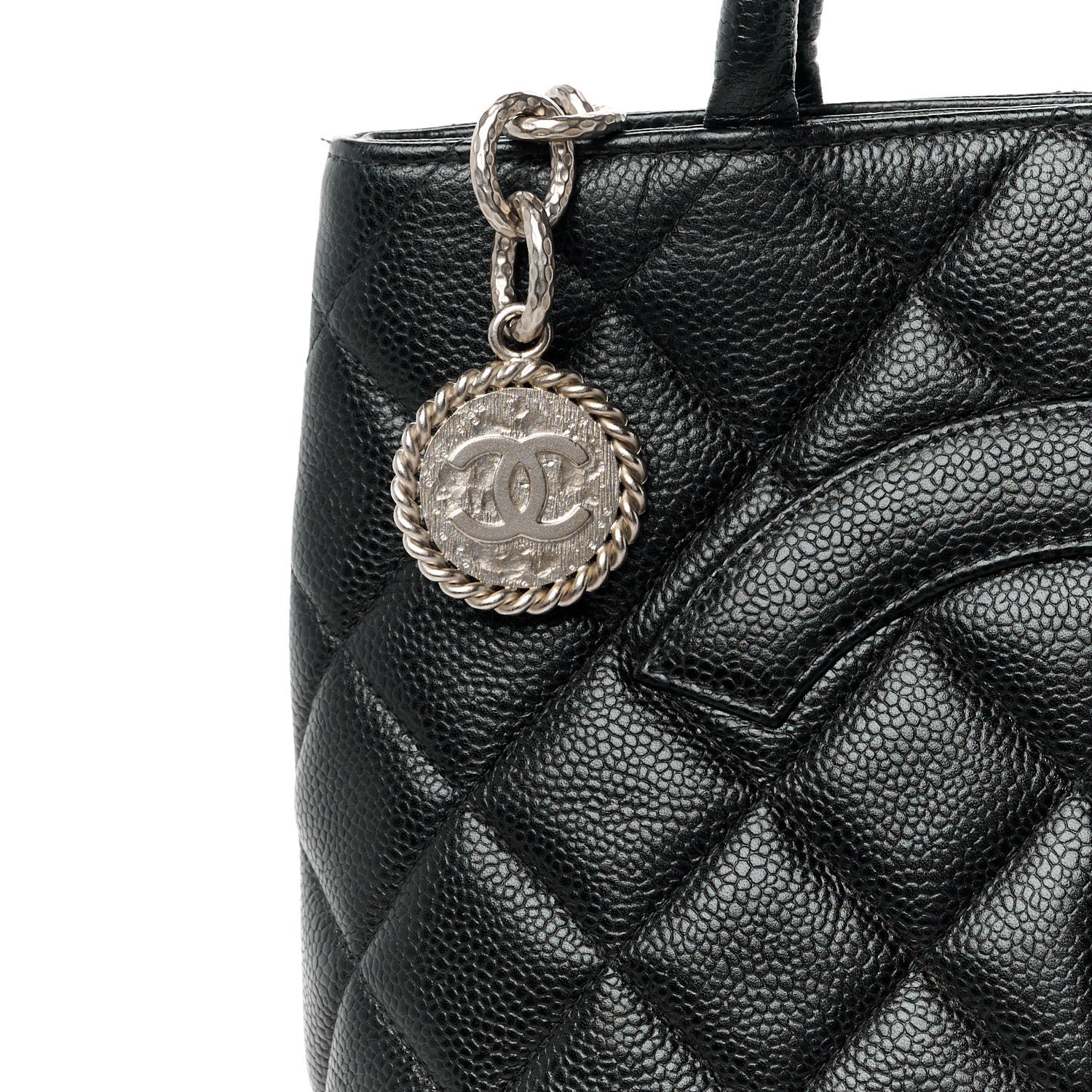 Chanel Caviar Quilted Medallion Tote Black 9 of 12