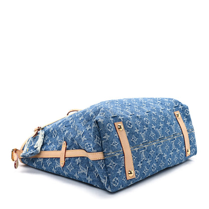 Louis Vuitton Monogram Denim CarryAll MM Blue 5 of 10