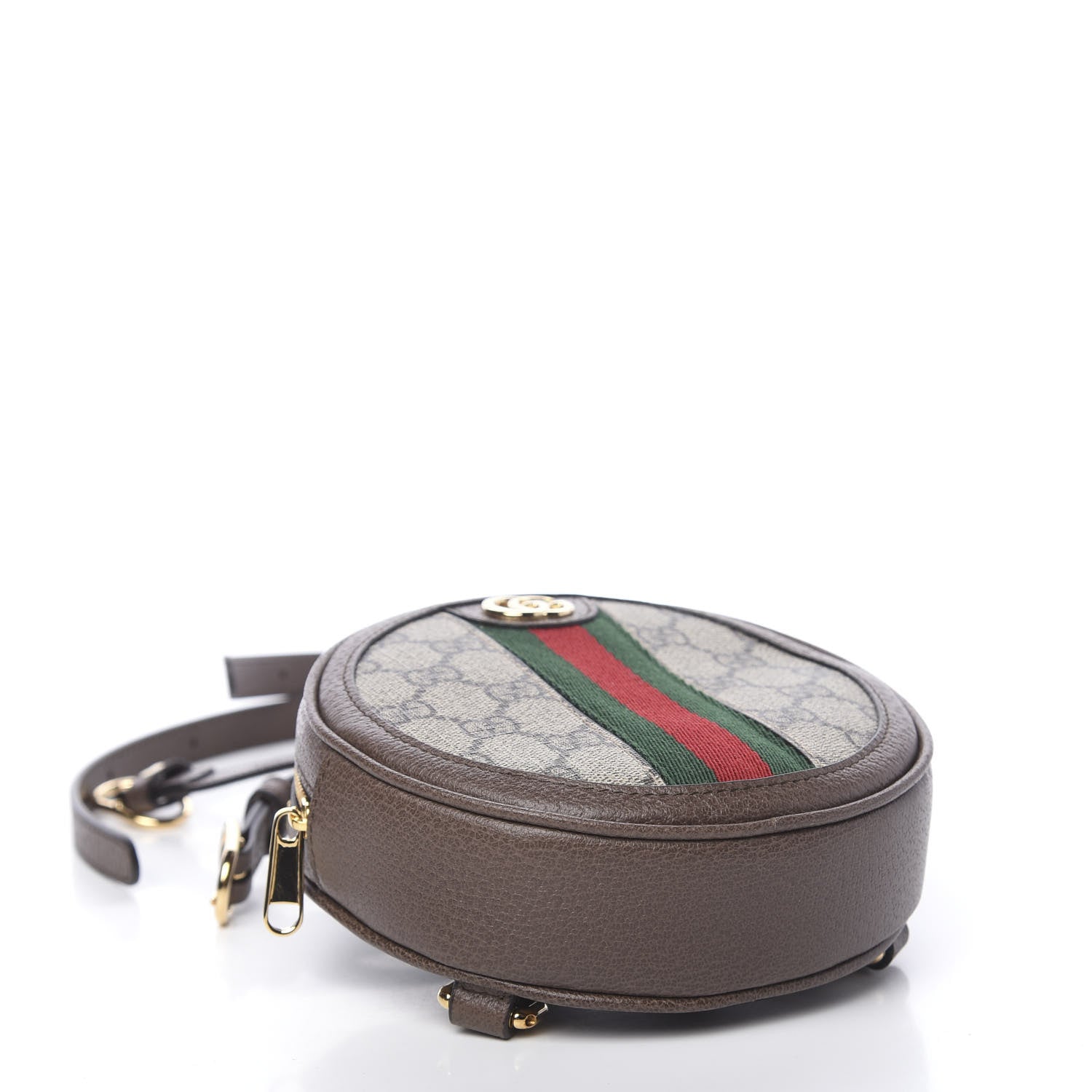 Gucci GG Supreme Monogram Web Mini Ophidia Round Backpack Brown 3 of 10