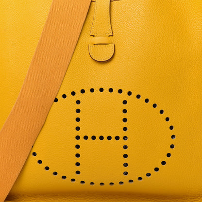Hermes Taurillon Clemence Evelyne GM Jaune 9 of 9
