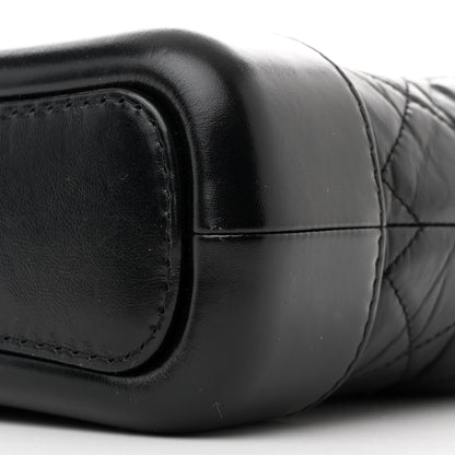 Chanel Aged Calfskin Quilted Small Gabrielle Hobo Black 10 of 10