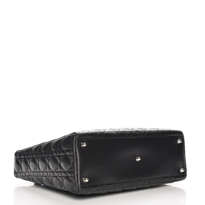 Christian Dior Lambskin Cannage Large Lady Dior Black 4 of 10
