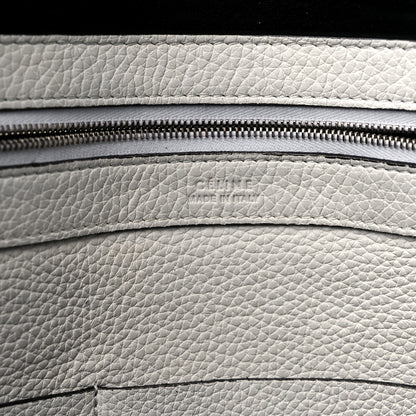 Celine Grained Calfskin Medium Horizontal Cabas Phantom White 7 of 14