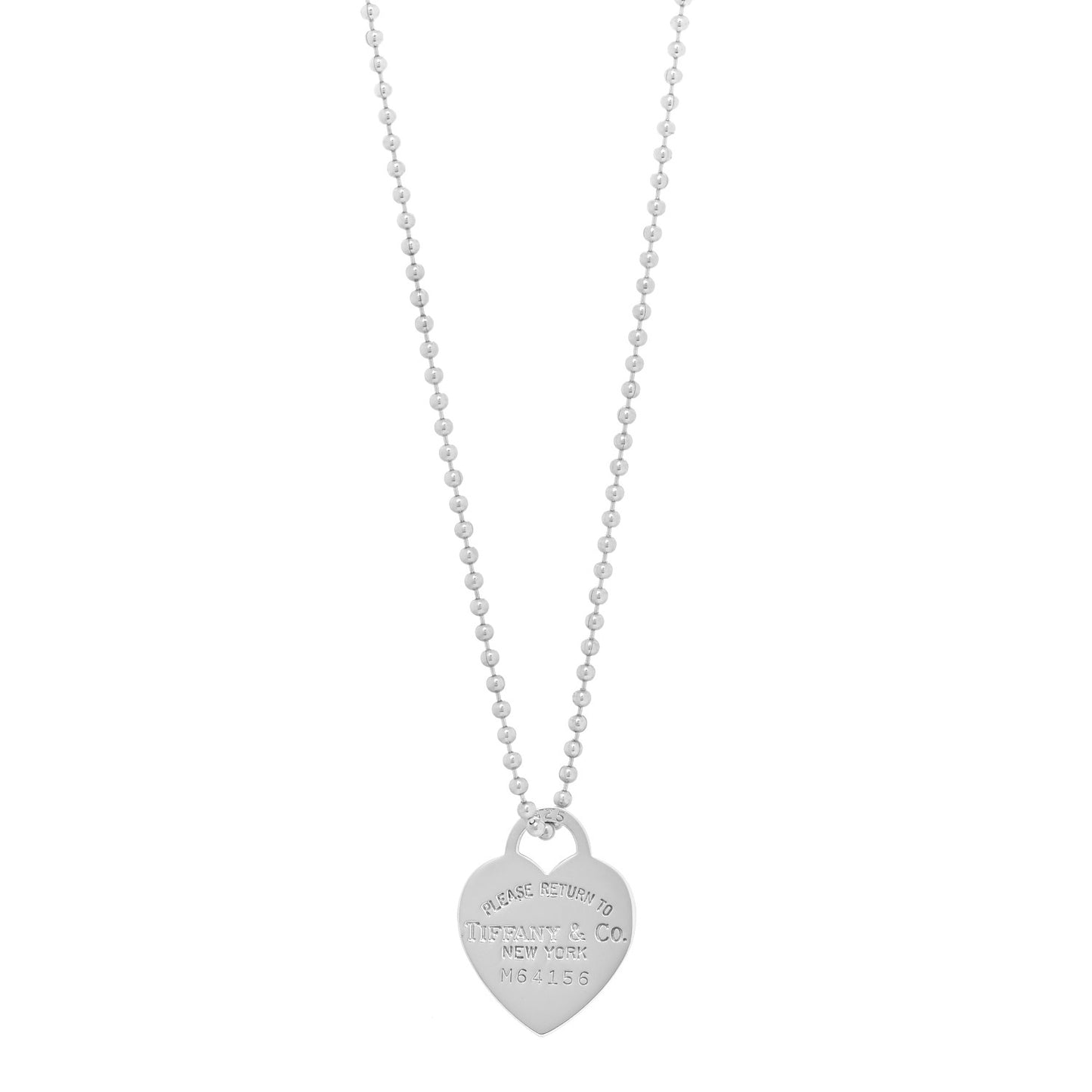 Sterling Silver Long Return to Tiffany Heart Pendant Necklace