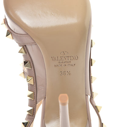 Valentino Garavani Patent Nappa Rockstud Ankle Strap 100mm Pumps 36.5 Poudre 7 of 8