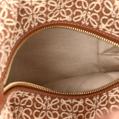 Loewe Jacquard Anagram Calfskin Small Cubi Bag Tan Pecan 5 of 11