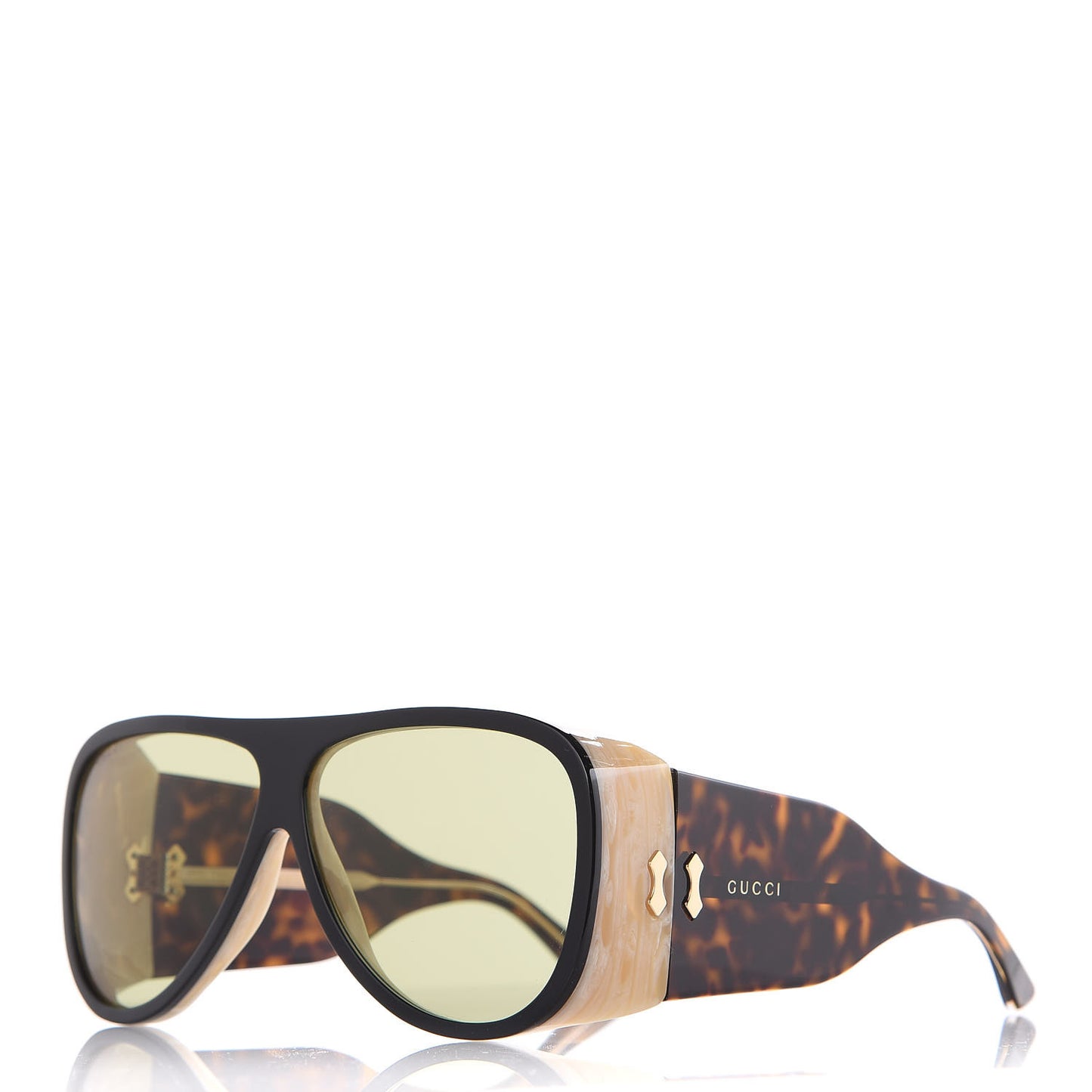 Acetate Sunglasses GG0149S Black Horn